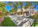 Spacious backyard with grassy area and mature trees at 5423 San Florentine Ave, Las Vegas, NV 89141