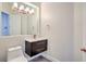 Stylish powder room with floating vanity at 5423 San Florentine Ave, Las Vegas, NV 89141