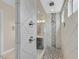 Walk-in shower with gray and white tile detail at 6160 Lautman Ridge Ct, Las Vegas, NV 89141