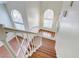 Elegant staircase leading to upper level with hardwood floors at 8113 Bay Springs Dr, Las Vegas, NV 89128