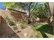 Backyard featuring mature trees and desert landscaping at 561 Tecate Valley St, Las Vegas, NV 89138
