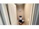 Small bathroom with toilet and pedestal sink at 59 Dreamy Hill Ave, North Las Vegas, NV 89031