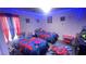bedroom with twin beds and Spiderman theme at 59 Dreamy Hill Ave, North Las Vegas, NV 89031