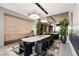Elegant dining room with marble table and modern light fixtures at 705 Dragon Peak Dr, Henderson, NV 89012
