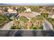 Luxury home with large backyard and pool, aerial view at 7840 Thunder Echo St, Las Vegas, NV 89131