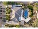 Bird's-eye view of house, pool, and RV parking at 7840 Thunder Echo St, Las Vegas, NV 89131