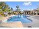 Large, inviting pool with a waterslide and spacious patio at 7840 Thunder Echo St, Las Vegas, NV 89131