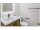 Modern powder room with floating vanity and updated fixtures at 7840 Thunder Echo St, Las Vegas, NV 89131