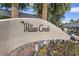 Welcoming entrance to the Willow Creek community with a beautifully landscaped sign at 10923 Willow Heights Dr, Las Vegas, NV 89135