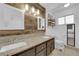 Bathroom features and sinks, granite counters, and modern fixtures at 2829 Forrest Duke Ct, Las Vegas, NV 89108