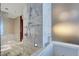 Bathroom with walk-in shower and soaking tub at 4381 W Flamingo Rd # 3309, Las Vegas, NV 89103