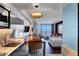 Modern kitchen with stainless steel appliances and city view at 4381 W Flamingo Rd # 3309, Las Vegas, NV 89103