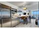 Modern kitchen with stainless steel appliances and city views at 4381 W Flamingo Rd # 3309, Las Vegas, NV 89103