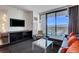 Living room showcasing panoramic city views at 4381 W Flamingo Rd # 3309, Las Vegas, NV 89103
