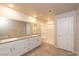 Double vanity bathroom with a large walk-in shower at 487 Via Renata, Henderson, NV 89044