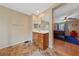 Well-appointed bathroom next to a bedroom and vanity at 9331 Hilgard Ave, Las Vegas, NV 89178