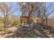 Landscaped backyard with pergola and stone pathway at 1200 Cashman Dr, Las Vegas, NV 89102