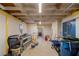 Unfinished basement with workbenches and storage at 1200 Cashman Dr, Las Vegas, NV 89102