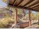 Covered patio with views of the backyard and shed at 1200 Cashman Dr, Las Vegas, NV 89102