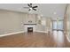 Bright living room with fireplace and hardwood floors at 2624 Torch Ave, North Las Vegas, NV 89081