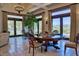 Breakfast room with large table and garden views at 66 Innisbrook Ave, Las Vegas, NV 89113