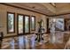 Bright entryway with marble flooring, stained glass doors, and a grand staircase at 66 Innisbrook Ave, Las Vegas, NV 89113