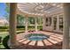 Relaxing hot tub with pergola cover at 66 Innisbrook Ave, Las Vegas, NV 89113