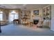 Relaxing sitting area with fireplace and built-in shelving at 66 Innisbrook Ave, Las Vegas, NV 89113