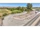 Aerial view of a property with a curving driveway at 875 Cooper St, Overton, NV 89040