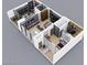 Modern open-concept floor plan showcasing a spacious living area, kitchen, and bedrooms at 924 S First St # 406, Las Vegas, NV 89101