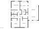 Two-bedroom, one-bathroom floor plan with living room and kitchen at 1819 Bassler St, North Las Vegas, NV 89030