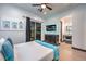 Bedroom with a queen-size bed and a view at 282 E Maulding Ave, Las Vegas, NV 89123