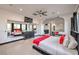 Spacious bedroom with a large mirror and a king-size bed at 282 E Maulding Ave, Las Vegas, NV 89123