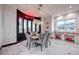 Elegant dining room with marble floors and modern chandelier at 282 E Maulding Ave, Las Vegas, NV 89123