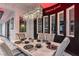 Modern dining room featuring a marble table and stylish chandelier at 282 E Maulding Ave, Las Vegas, NV 89123