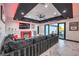 Modern living room with fireplace, large sectional sofa, and marble floors at 282 E Maulding Ave, Las Vegas, NV 89123
