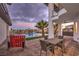 Inviting pool and spa area with patio furniture and a game at 282 E Maulding Ave, Las Vegas, NV 89123