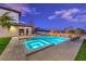 Luxury pool and spa with patio furniture and lighting at 282 E Maulding Ave, Las Vegas, NV 89123
