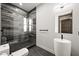 Modern bathroom with walk-in shower and vessel sink at 2824 Queens Courtyard Dr, Las Vegas, NV 89109