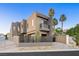 Contemporary home with modern facade and landscaped yard at 2824 Queens Courtyard Dr, Las Vegas, NV 89109