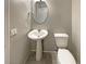 Clean powder room with pedestal sink and toilet at 3206 Brynley Ave, Henderson, NV 89044