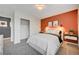 Modern bedroom with a wall-mounted nightstand and closet at 639 Morbucks Ln # 1045, Henderson, NV 89011