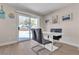 Dining area with white table, black chairs, and pool view at 852 Sistine St, Las Vegas, NV 89144