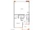 Floorplan of the first floor featuring the garage, a bedroom, bathroom, and entry porch at 1433 Nocturnal Flight St, Las Vegas, NV 89138