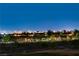 Night view of community with city skyline in the distance at 2009 Fern Hill Ct, Henderson, NV 89052