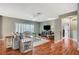 Spacious living room with hardwood floors and comfy seating at 2009 Fern Hill Ct, Henderson, NV 89052