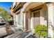 Inviting entryway with double doors and landscaping at 2428 Granada Bluff Ct, Las Vegas, NV 89135