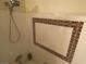 Shower stall with decorative tile border at 4111 Sanderling Cir # 354, Las Vegas, NV 89103