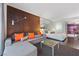 Gray sectional sofa and city views from living room at 4381 W Flamingo Rd # 2016, Las Vegas, NV 89103