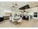 Modern kitchen with marble island and high-end appliances at 818 Meyer May St, Las Vegas, NV 89138